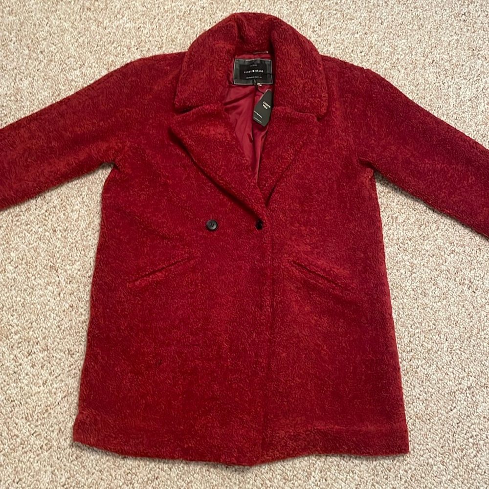 Lucky Brand Red Teddy Jacket